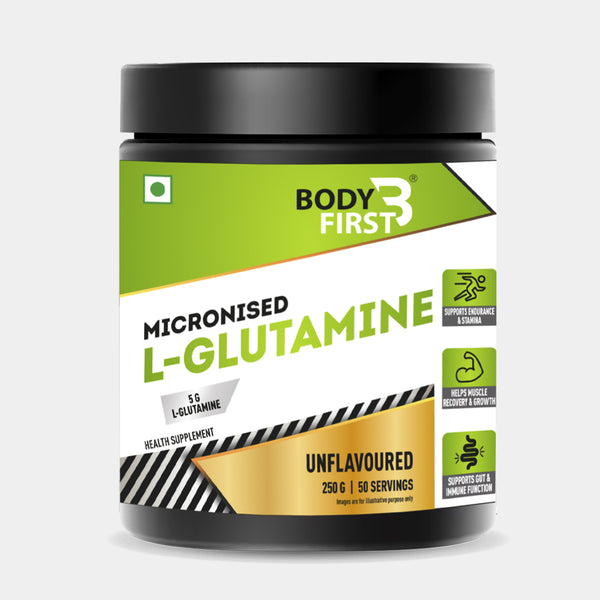 BodyFirst® L-Glutamine Supplement 5g For Workout & Fitness Goals | Stamina, Muscle Endurance, Gut Health & Immunity Booster