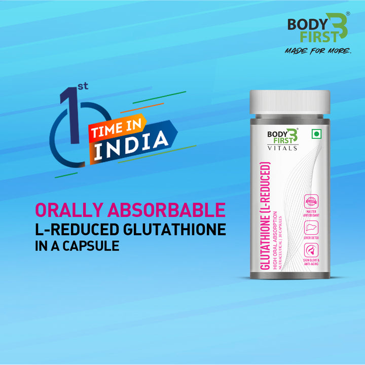 Glutathione (L-Reduced) 500mg - Antioxidant and Supplement | Improves Immunity, Skin and Respiratory Health