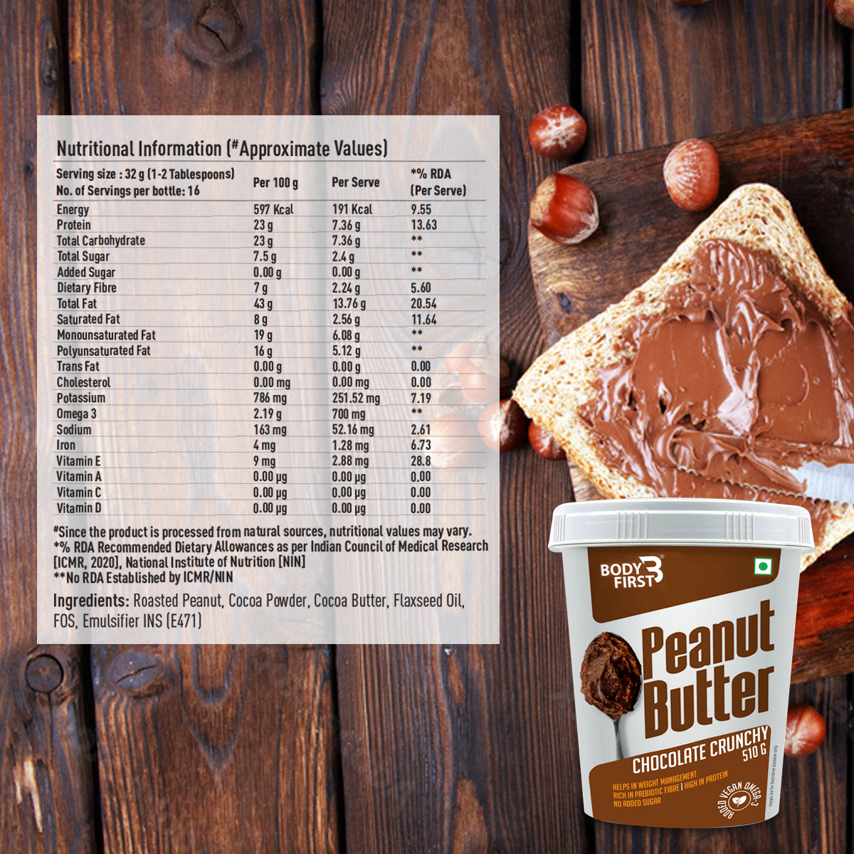 Best Vegan Peanut Butter Chocolate Crunchy Online - BodyFirst